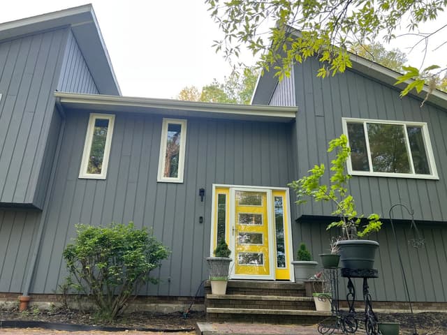 White Chooz Painters logo with blue background placeholder for paintig company logos