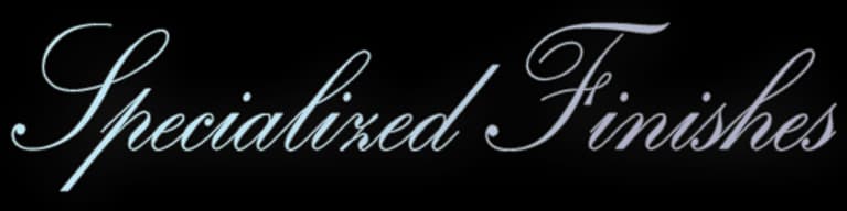 This is an image from https://specializedfinishes.com/ company, located inGrand Junction, CO The image is a Specialized Finishes logo featuring a stylized design, representing a professional painting and finishing company