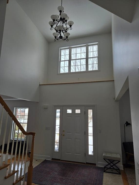 White Chooz Painters logo with blue background placeholder for paintig company logos