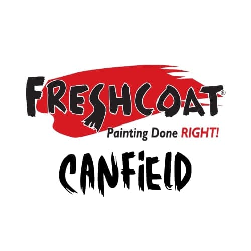 This is an image from Fresh Coat Painters of Canfield, located in Ohio. The logo for Fresh Coat Painters of Canfield features bold red and black text with a paintbrush-style graphic and the slogan “Painting Done Right!”