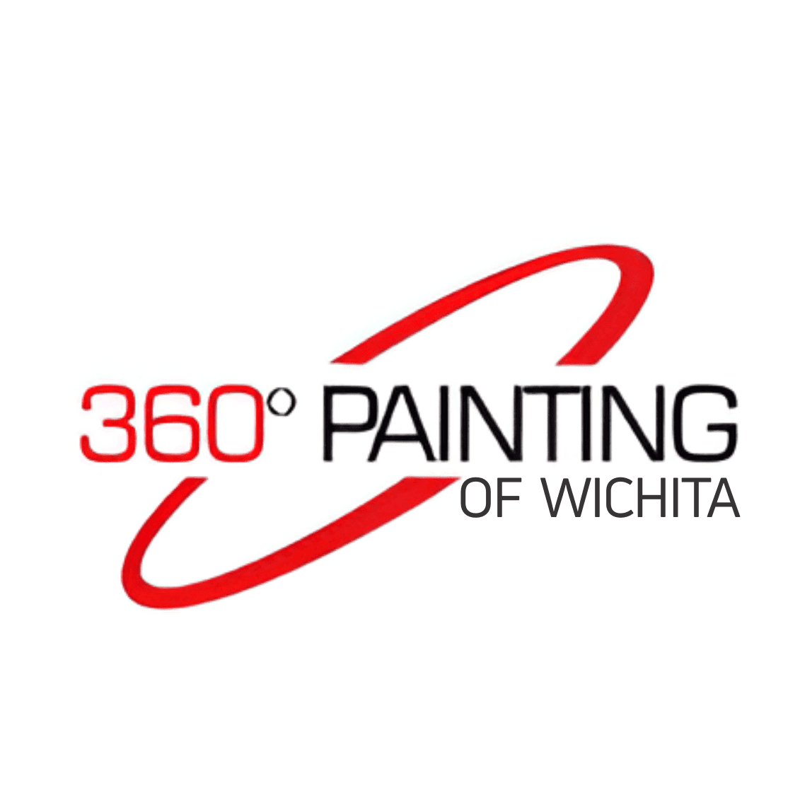 This is an image from 360 Painting of Wichita. The image shows the 360 Painting of Wichita logo with a red swoosh encircling the text.