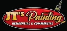 This is an image from JT’s Painting 518 LLC, located in New York. The logo for JT’s Painting 518 LLC features bold red and gold lettering with a paintbrush graphic representing residential and commercial painting services.