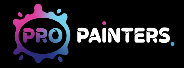 This is an image from Pro Painters, located in Washington. The logo for Pro Painters features bold white text beside a colorful paint splash graphic with the word PRO inside the design.