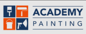 This is an image from Academy Painting LLC, located in Washington. The logo for Academy Painting LLC features blue and orange painting icons beside bold blue text for the painting company.