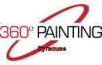 This is an image from 360 Painting of Syracuse, located in New York. The logo for 360 Painting of Syracuse features red and black text with a sweeping circular arc around the word '360'.