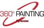 This is an image from 360 Painting of Syracuse, located in New York. The logo for 360 Painting of Syracuse features red and black text with a sweeping circular arc around the word '360'.