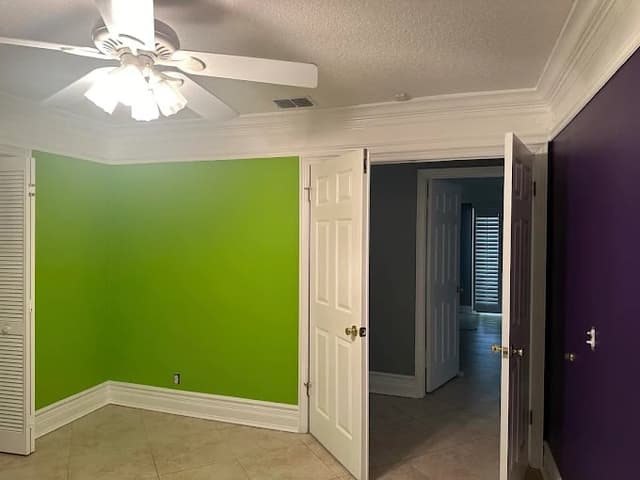 White Chooz Painters logo with blue background placeholder for paintig company logos