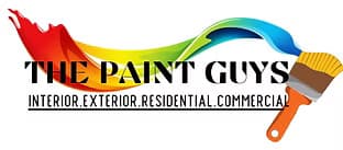 This is an image from The Paint Guys, located in Louisiana. The logo for The Paint Guys features bold black text with a colorful paint splash in red, yellow, green, and blue flowing into a paintbrush design.