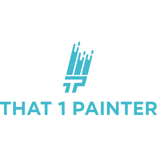 This is an image from That 1 Painter – Quad Cities, located in Iowa. The logo for That 1 Painter features a stylized paint brush icon above bold text on a black background.