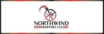 This is an image from Northwind Painting LLC. The image shows the Northwind Painting LLC logo with a paintbrush and compass graphic in black and red.