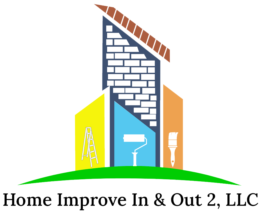 Logo for Home Improve In & Out, a painting company in Antioch, Tennessee. The image shows the Home Improve In & Out house logo.