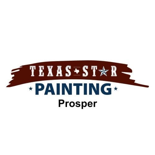 "This is an image from Texas Star Painting, located in Texas. The logo for Texas Star Painting features a bold brown paint-stroke design with white lettering and a blue star accent."