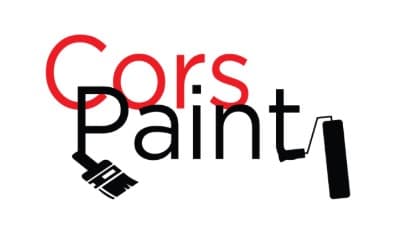 This is an image from CorsPaint Painting Company, located in Florida. The logo for CorsPaint Painting Company features bold red and black text with paint roller and brush graphics.