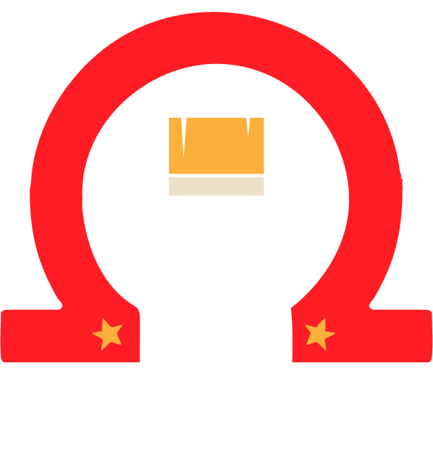 "This is an image from San Miguel Painting, located in Texas. The logo for San Miguel Painting features a bold red omega symbol framing a paintbrush with gold bristles and two small yellow stars on each side."
