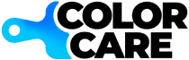This is an image from Colorcare Painting, located in Florida. The logo for Colorcare Painting features a simple blue abstract paintbrush-style icon on a white background.
