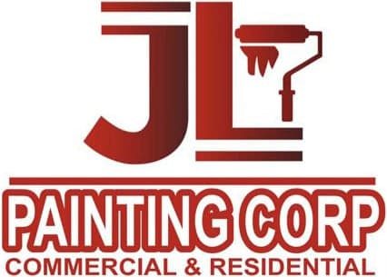 This is an image from JL Painting Corp, located in Maryland. The logo for JL Painting Corp features bold red lettering with a paint roller graphic integrated into the initials.