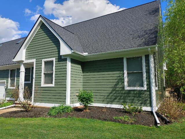 White Chooz Painters logo with blue background placeholder for paintig company logos