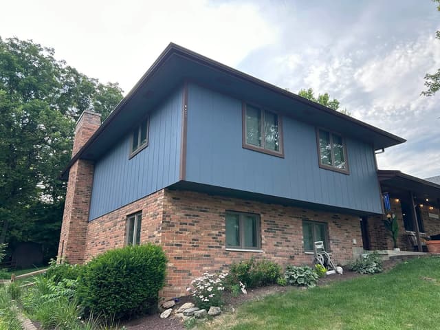 White Chooz Painters logo with blue background placeholder for paintig company logos