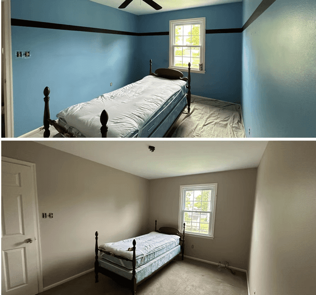 White Chooz Painters logo with blue background placeholder for paintig company logos