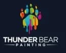 This is an image from Thunder Bear Painting, located in Minnesota. The logo for Thunder Bear Painting features a colorful bear paw design above bold white lettering on a dark background.