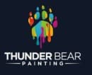 This is an image from Thunder Bear Painting, located in Minnesota. The logo for Thunder Bear Painting features a colorful bear paw design above bold white lettering on a dark background.