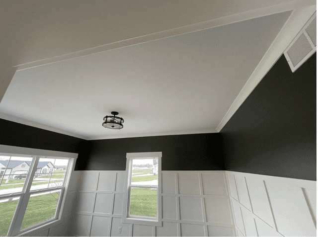 White Chooz Painters logo with blue background placeholder for paintig company logos