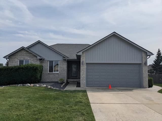 White Chooz Painters logo with blue background placeholder for paintig company logos