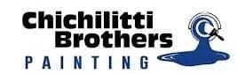 This is an image from Chichilitti Brothers Painting, located in Pennsylvania. The logo for Chichilitti Brothers Painting features bold black and blue text with a stylized paint roller graphic forming a circular design.
