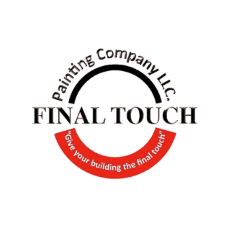 This is the logo for Final Touch Painting Company LLC, located in Washington. The image shows the company’s circular logo with black and red accents and the slogan “Give your building the final touch.”