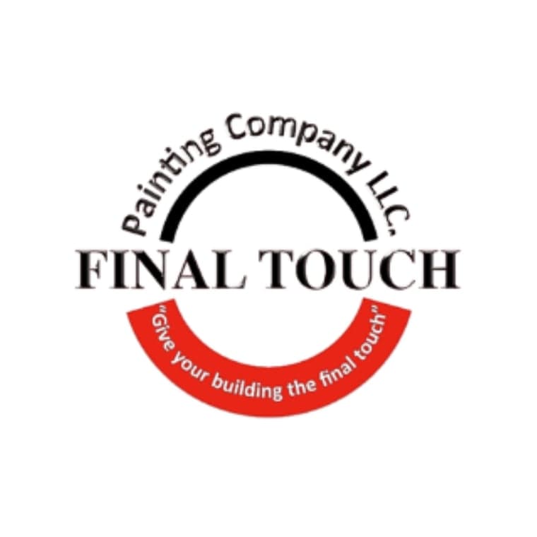 This is the logo for Final Touch Painting Company LLC, located in Washington. The image shows the company’s circular logo with black and red accents and the slogan “Give your building the final touch.”