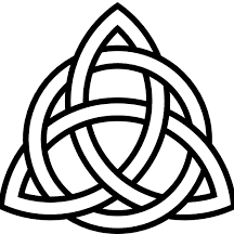 This is an image from Celtic Painting Company, located in North Carolina. This is a Celtic Painting Company logo with a Celtic knot design in black and white.