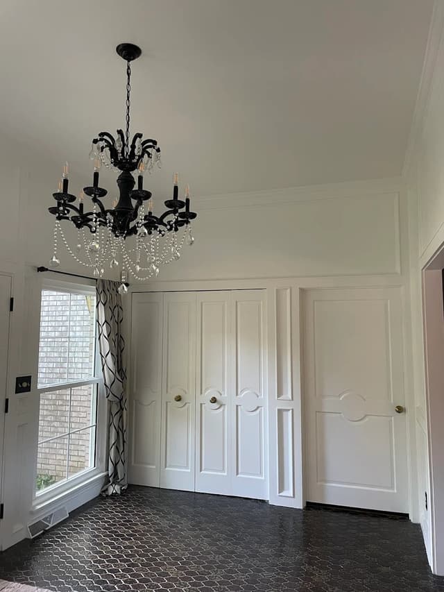 White Chooz Painters logo with blue background placeholder for paintig company logos