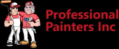 This is an image from Professional Painters Inc, located in Missouri. The logo for Professional Painters Inc features illustrated painter characters alongside bold red company lettering representing the residential painting brand.