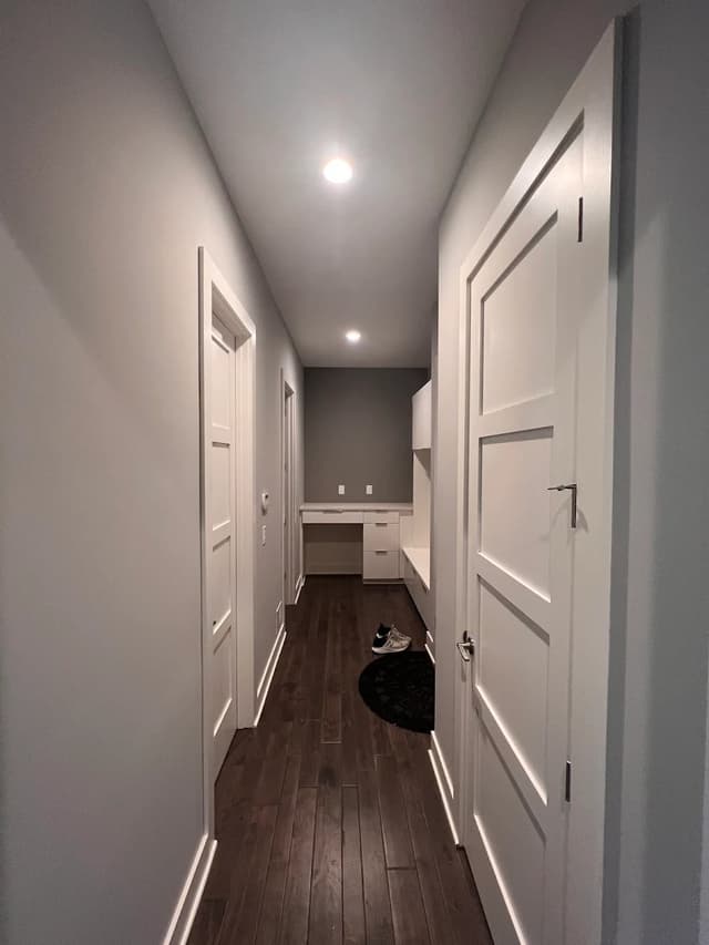 White Chooz Painters logo with blue background placeholder for paintig company logos