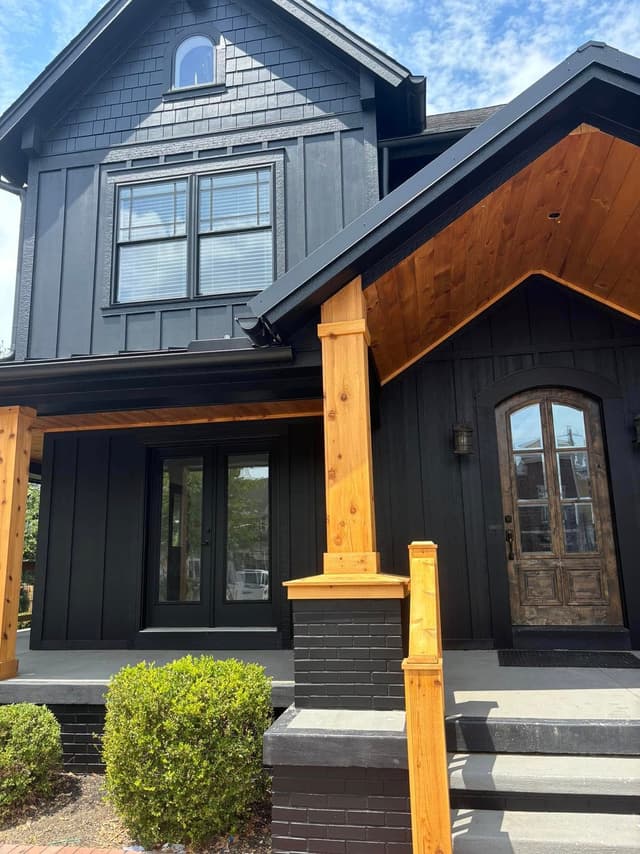 White Chooz Painters logo with blue background placeholder for paintig company logos