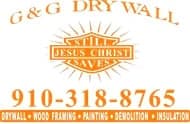 Logo for G&G Drywall, a painting company in West End, NC.