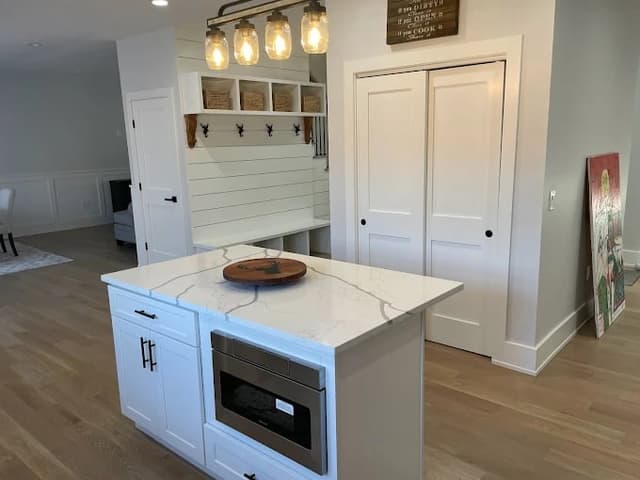 White Chooz Painters logo with blue background placeholder for paintig company logos