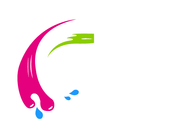 This is an image from Rhodes Custom Finishes Painting Co, located in Missouri. The logo for Rhodes Custom Finishes Painting Co features stylized lettering with a paint roller graphic and bold paint stroke accents representing professional painting and finishing services.