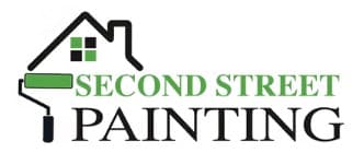 This is an image from Second Street Painting, located in Illinois. The logo for Second Street Painting features black and green text with a house outline and paint roller graphic.