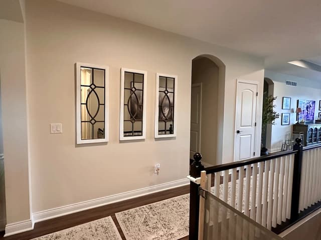 White Chooz Painters logo with blue background placeholder for paintig company logos