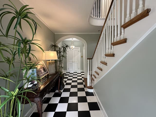 White Chooz Painters logo with blue background placeholder for paintig company logos