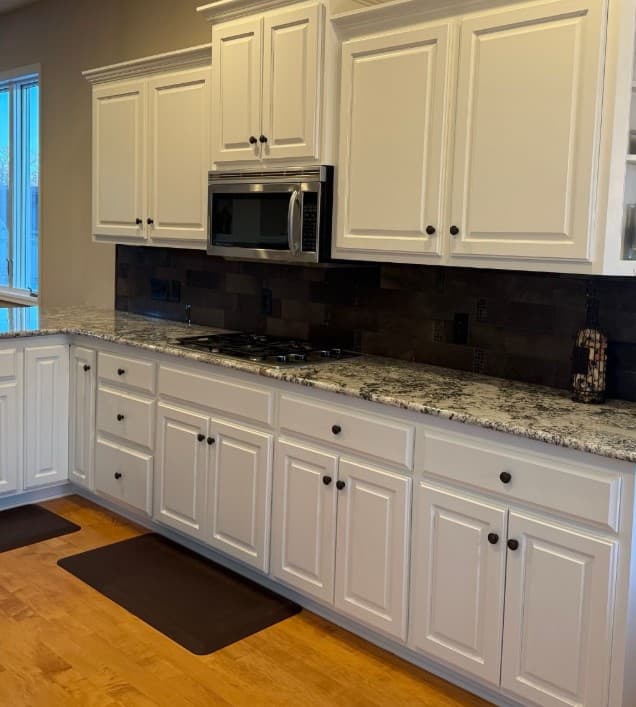 White Chooz Painters logo with blue background placeholder for paintig company logos