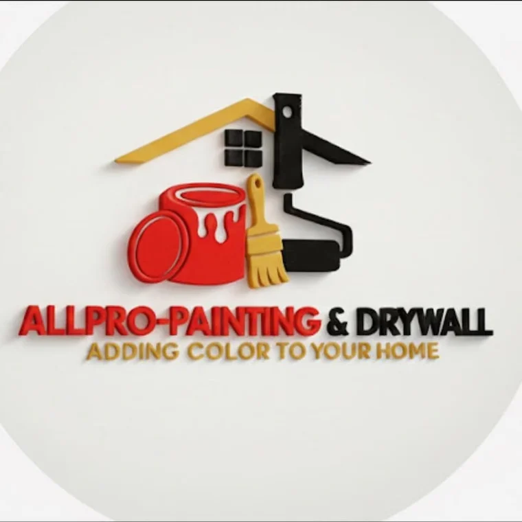 Allpro Painting & DrywallLLc logo for painting services in Cookeville, Tennessee. The image shows the red-and-black Allpro Painting & Drywall logo.