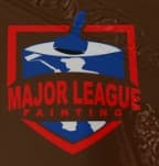 This is an image from Major League Painting & Improvements, located in Michigan. The logo for Major League Painting & Improvements features a red and blue shield with a paintbrush and paint can graphic above bold company lettering.