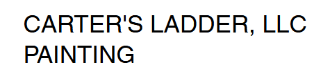This is an image from Carter’s Ladder, LLC Painting, located in Massachusetts. The logo for Carter’s Ladder, LLC Painting features bold black text with a clean, professional layout emphasizing the company name.