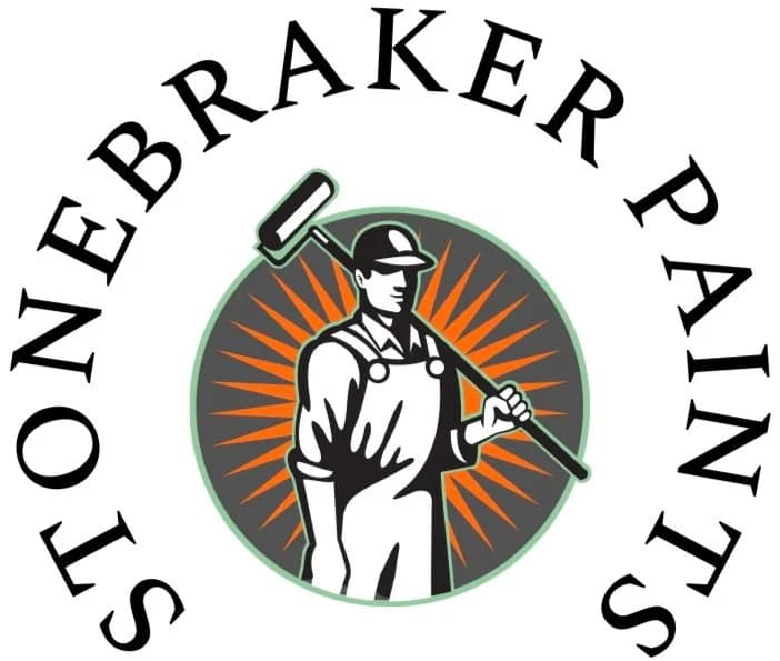 Stonebraker Paints logo for painting services in Nolensville, Tennessee. The image shows the circular Stonebraker Paints painter logo.