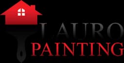 This is an image from Lauro Painting, located in Pennsylvania. The logo for Lauro Painting features bold red and black text with a house icon, representing a professional painting company brand.