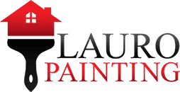 This is an image from Lauro Painting, located in Pennsylvania. The logo for Lauro Painting features bold red and black text with a house icon, representing a professional painting company brand.