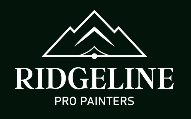 Ridgeline Pro Painters logo for painting services in Chattanooga, Tennessee. The image shows the white Ridgeline Pro Painters mountain logo.