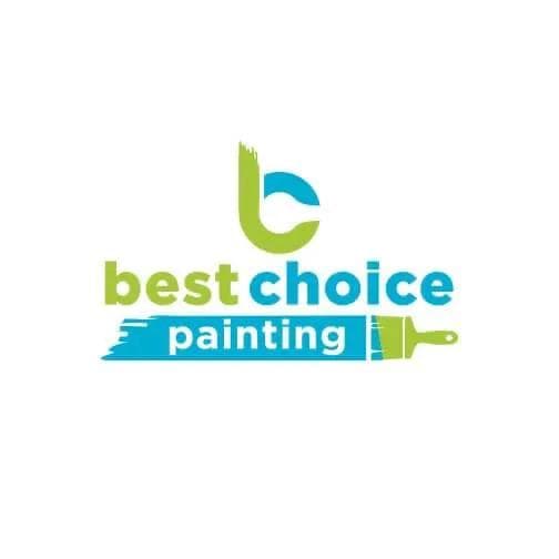 This is an image from Best Choice Painting and Remodeling, located in Texas. The logo for Best Choice Painting and Remodeling features a stylized lowercase 'b' in green and blue above the company name, with a blue paint stroke and paintbrush graphic beneath the word 'painting'.